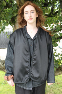 Oversized Satin Vest