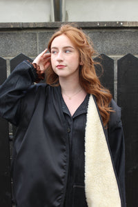 Oversized Satin Vest