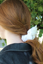 Load image into Gallery viewer, White Lace Trim Scrunchie