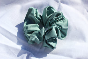 Silk Aqua Scrunchie