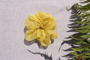 Yellow Organza Scrunchie