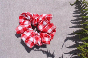 Red Gingham Scrunchie