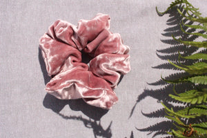 Pink Velvet Scrunchie